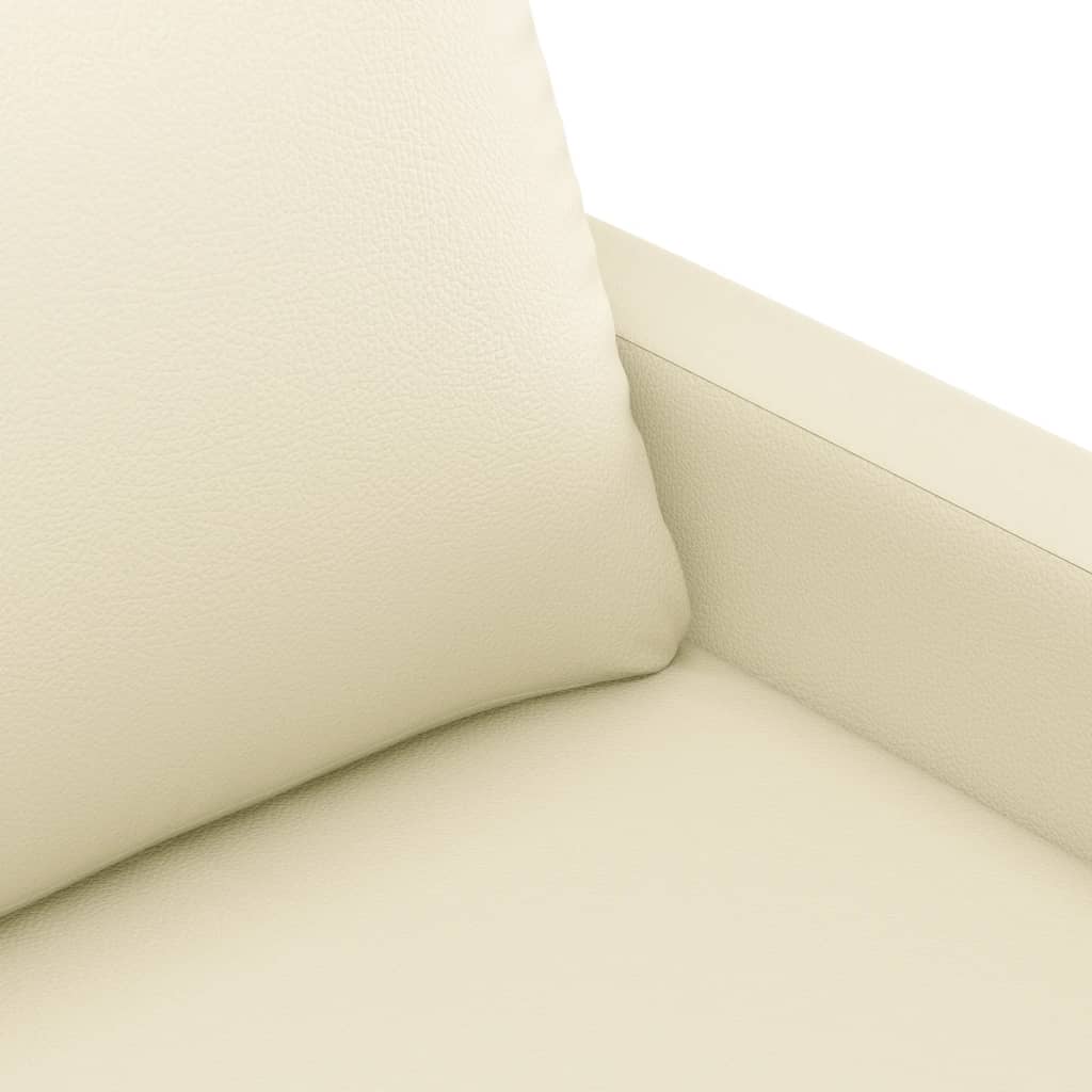2-delige Loungeset met kussens kunstleer crème is nu te koop bij PeponiXL, paradijselijk wonen!