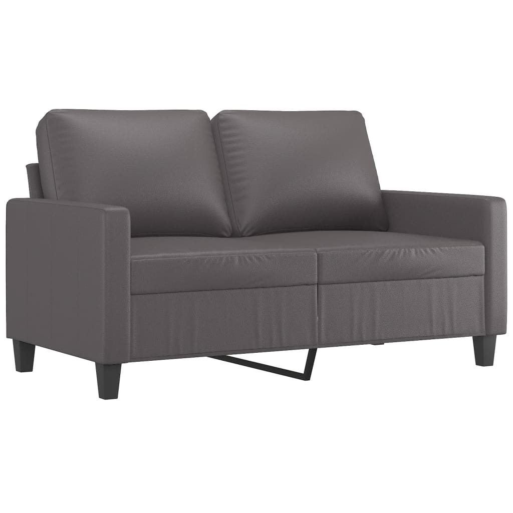 2-delige Loungeset met kussens kunstleer grijs is nu te koop bij PeponiXL, paradijselijk wonen!