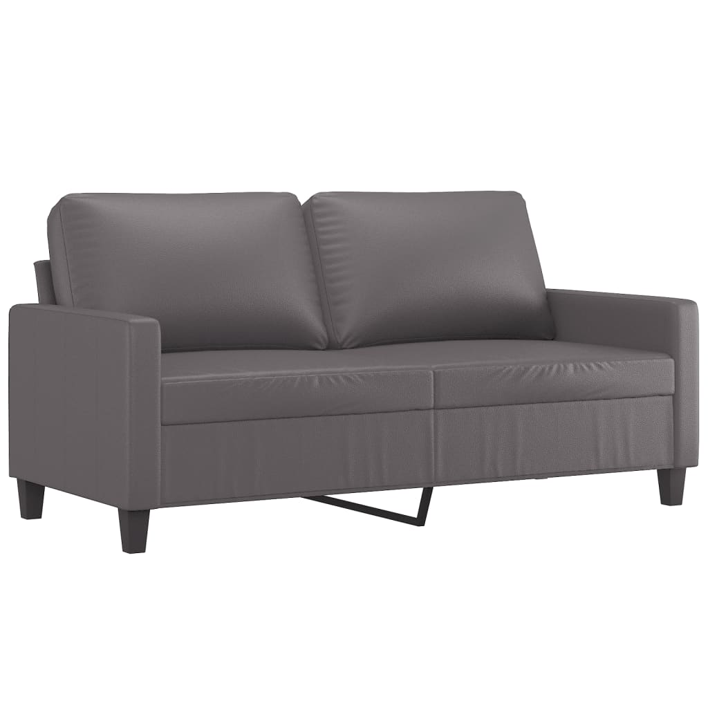 3-delige Loungeset met kussens kunstleer grijs is nu te koop bij PeponiXL, paradijselijk wonen!