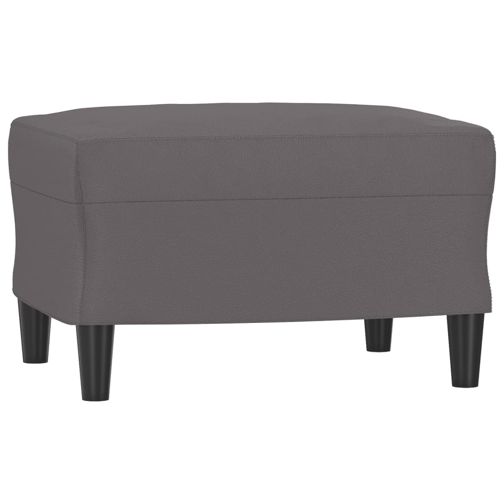 3-delige Loungeset met kussens kunstleer grijs is nu te koop bij PeponiXL, paradijselijk wonen!