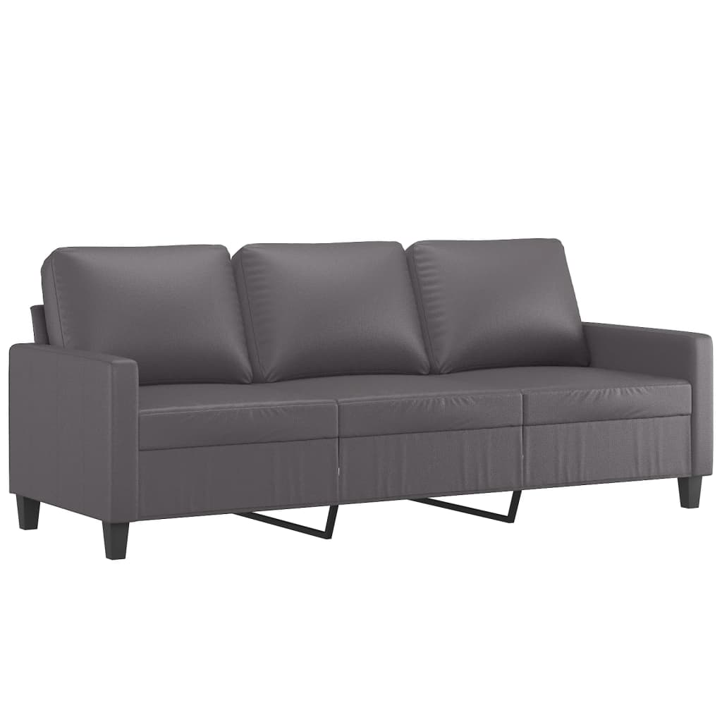 2-delige Loungeset met kussens kunstleer grijs is nu te koop bij PeponiXL, paradijselijk wonen!