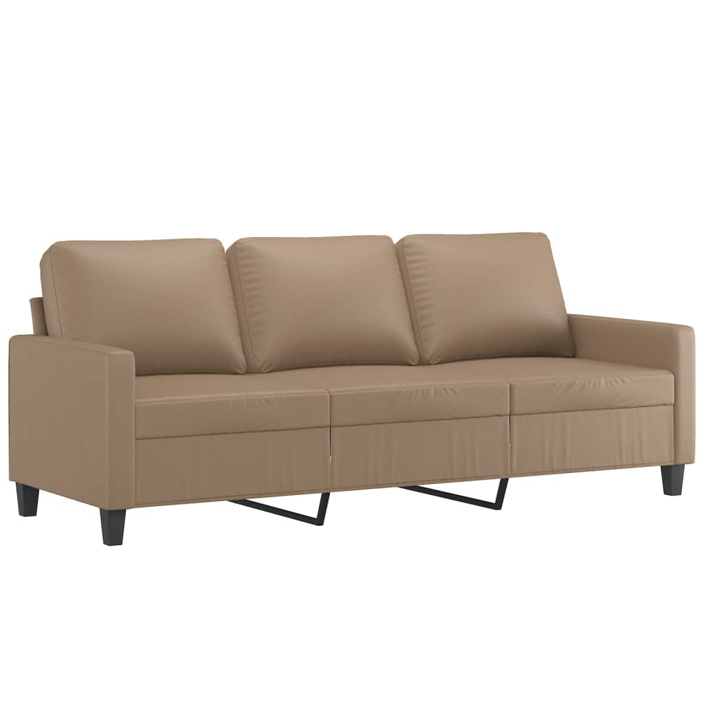 2-delige Loungeset met kussens kunstleer cappuccino is nu te koop bij PeponiXL, paradijselijk wonen!