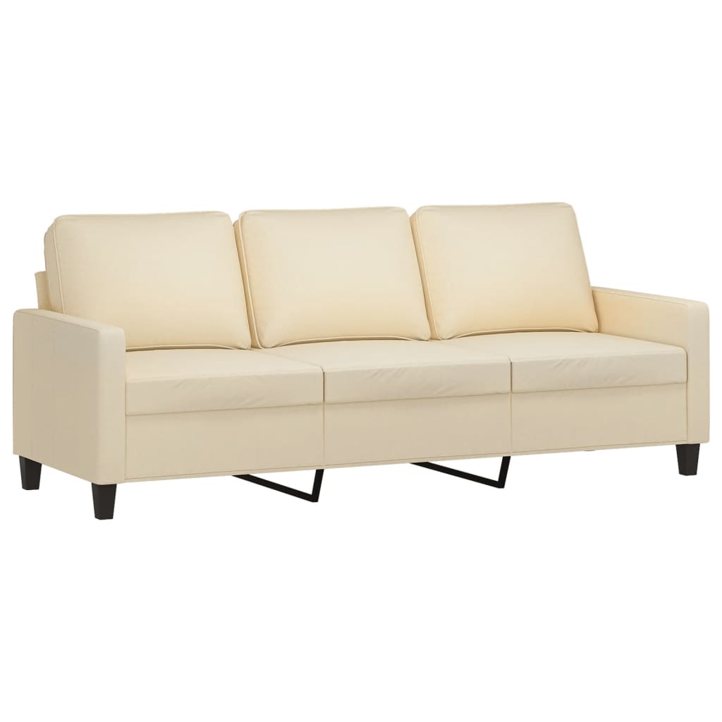 3-delige Loungeset met kussens stof crèmekleurig is nu te koop bij PeponiXL, paradijselijk wonen!