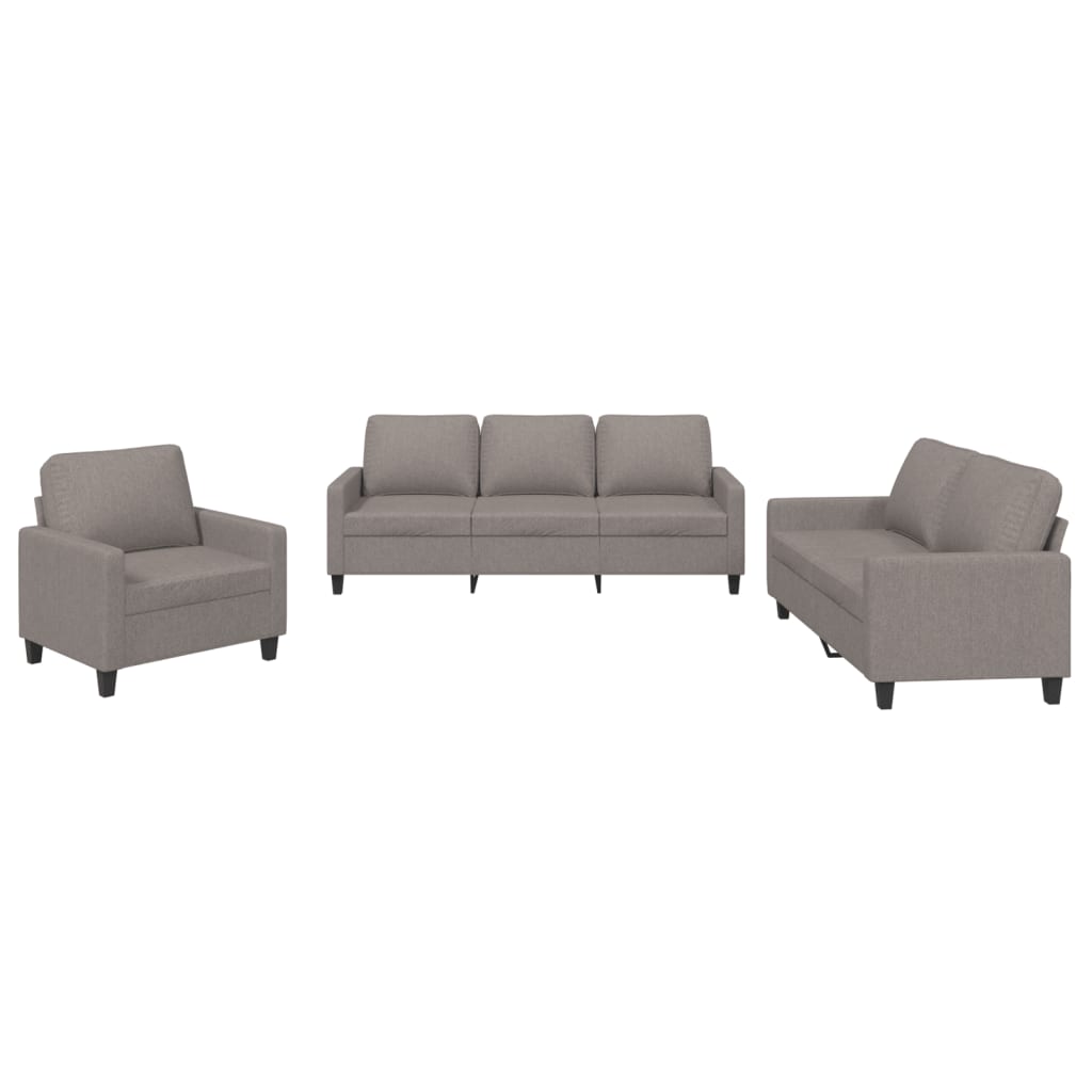 3-delige Loungeset met kussens stof taupe is nu te koop bij PeponiXL, paradijselijk wonen!