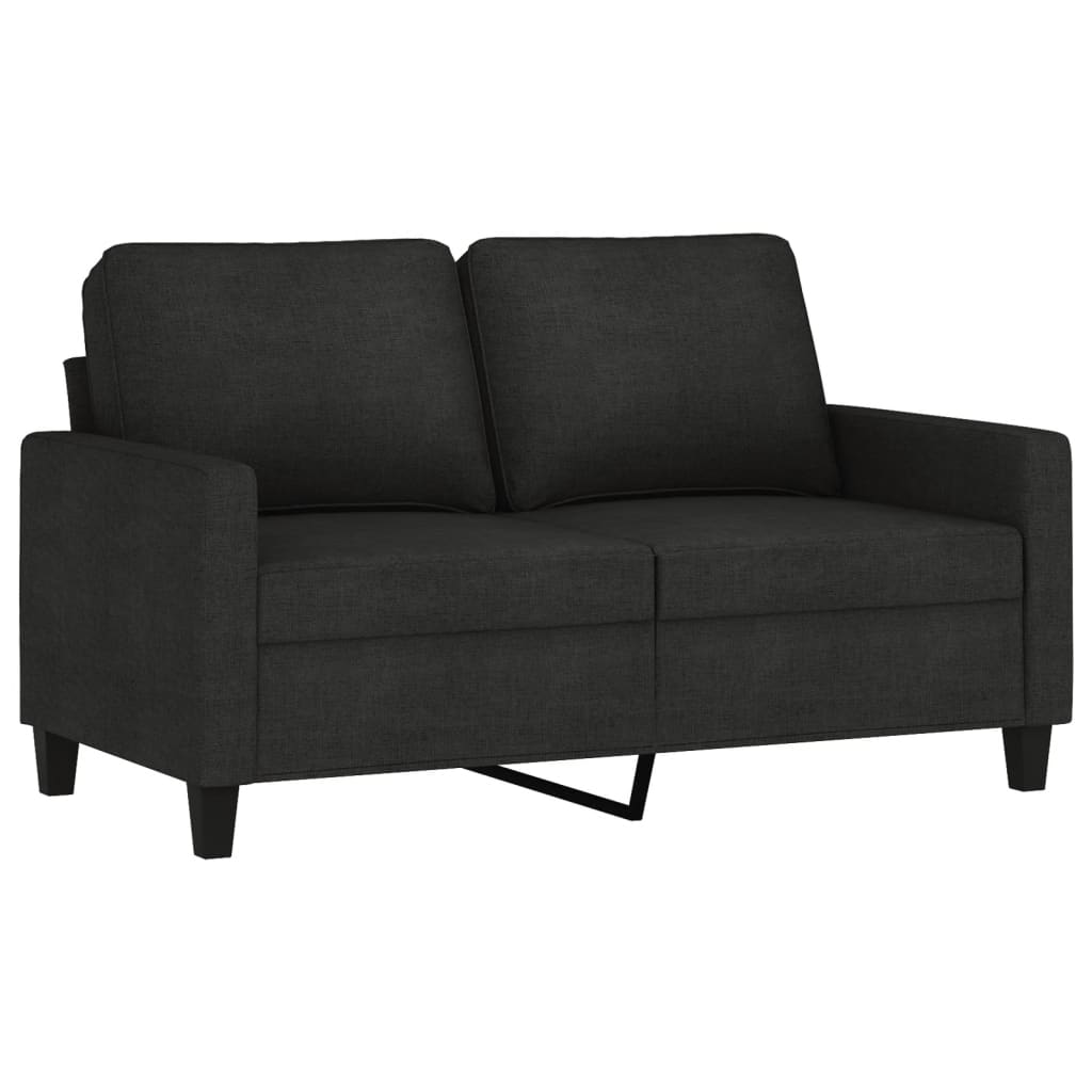 2-delige loungeset met kussens stof zwart is nu te koop bij PeponiXL, paradijselijk wonen!