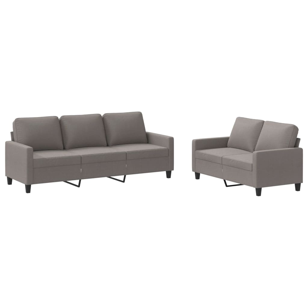 2-delige Loungeset met kussens stof taupe is nu te koop bij PeponiXL, paradijselijk wonen!