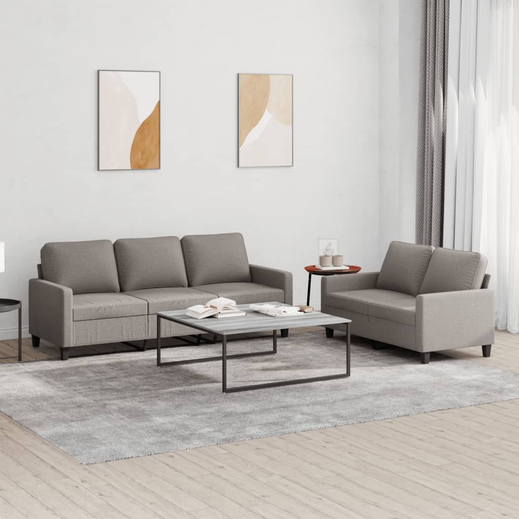 2-delige Loungeset met kussens stof taupe is nu te koop bij PeponiXL, paradijselijk wonen!