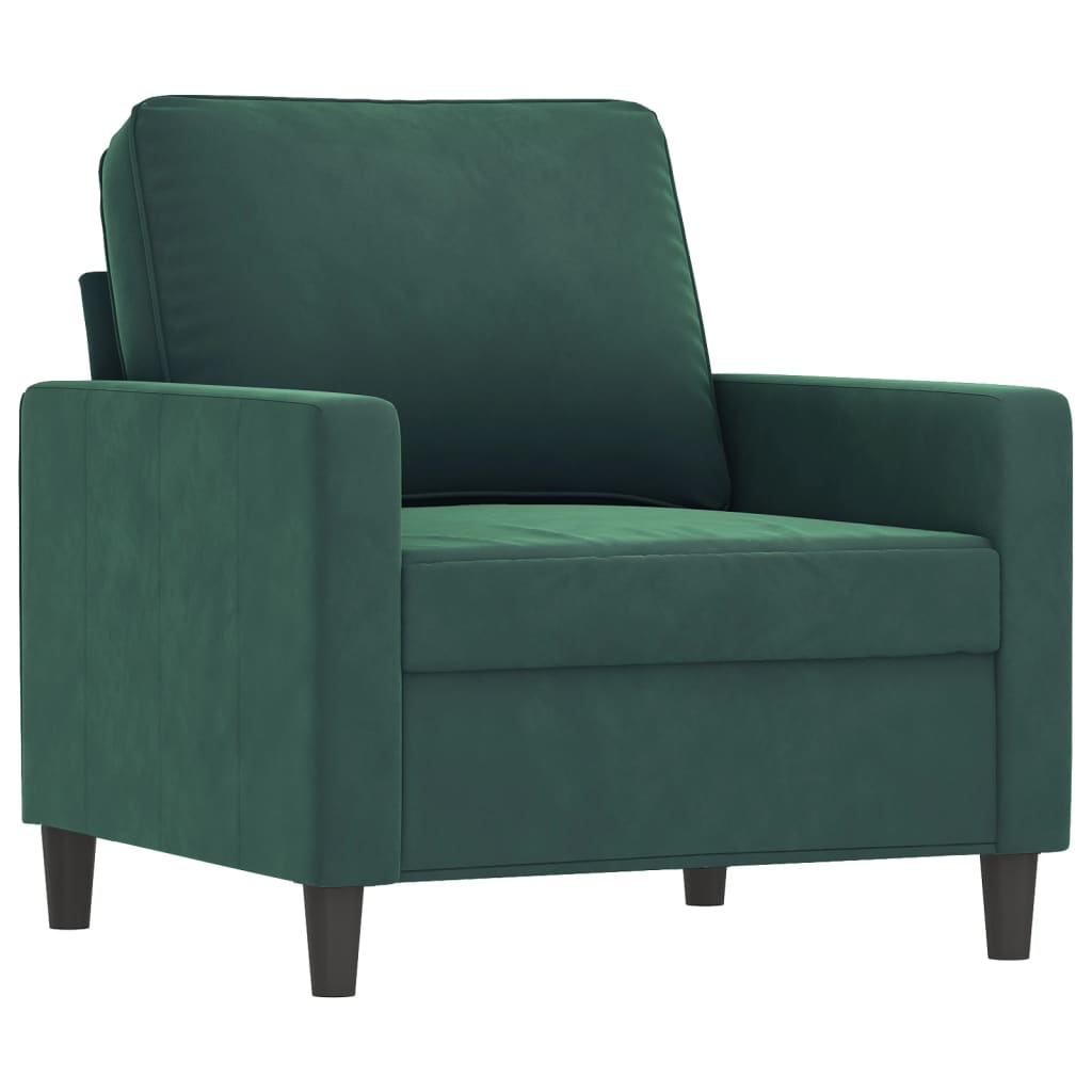 3-delige Loungeset met kussens fluweel donkergroen is nu te koop bij PeponiXL, paradijselijk wonen!