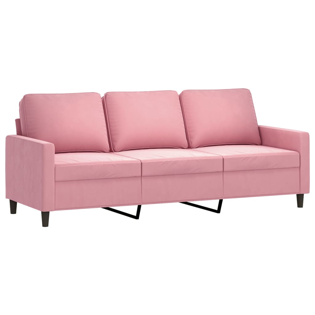 3-delige Loungeset met kussens fluweel roze is nu te koop bij PeponiXL, paradijselijk wonen!
