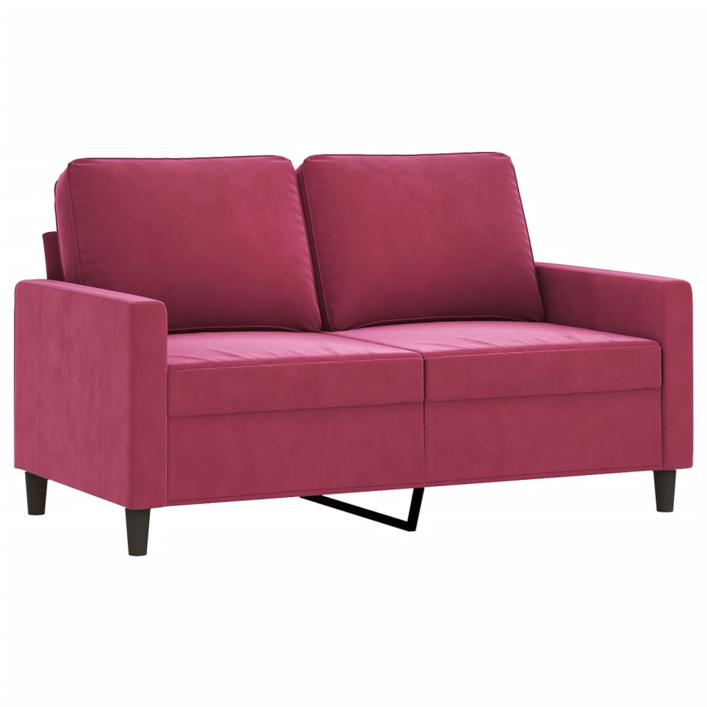 3-delige Loungeset met kussens fluweel wijnrood is nu te koop bij PeponiXL, paradijselijk wonen!