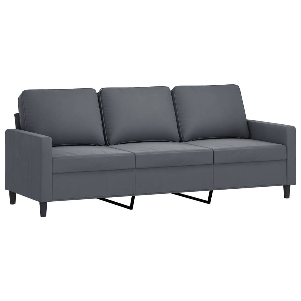 4-delige Loungeset met kussens fluweel donkergrijs is nu te koop bij PeponiXL, paradijselijk wonen!