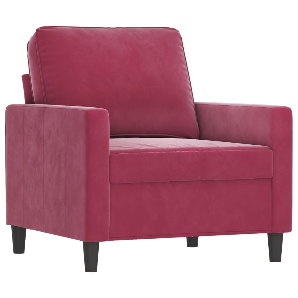 4-delige Loungeset met kussens fluweel wijnrood is nu te koop bij PeponiXL, paradijselijk wonen!