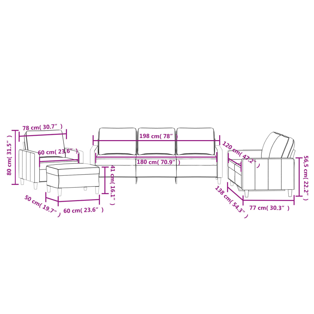 4-delige Loungeset met kussens fluweel wijnrood is nu te koop bij PeponiXL, paradijselijk wonen!