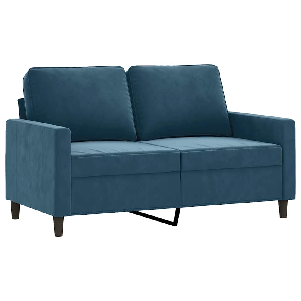4-delige Loungeset met kussens fluweel blauw is nu te koop bij PeponiXL, paradijselijk wonen!
