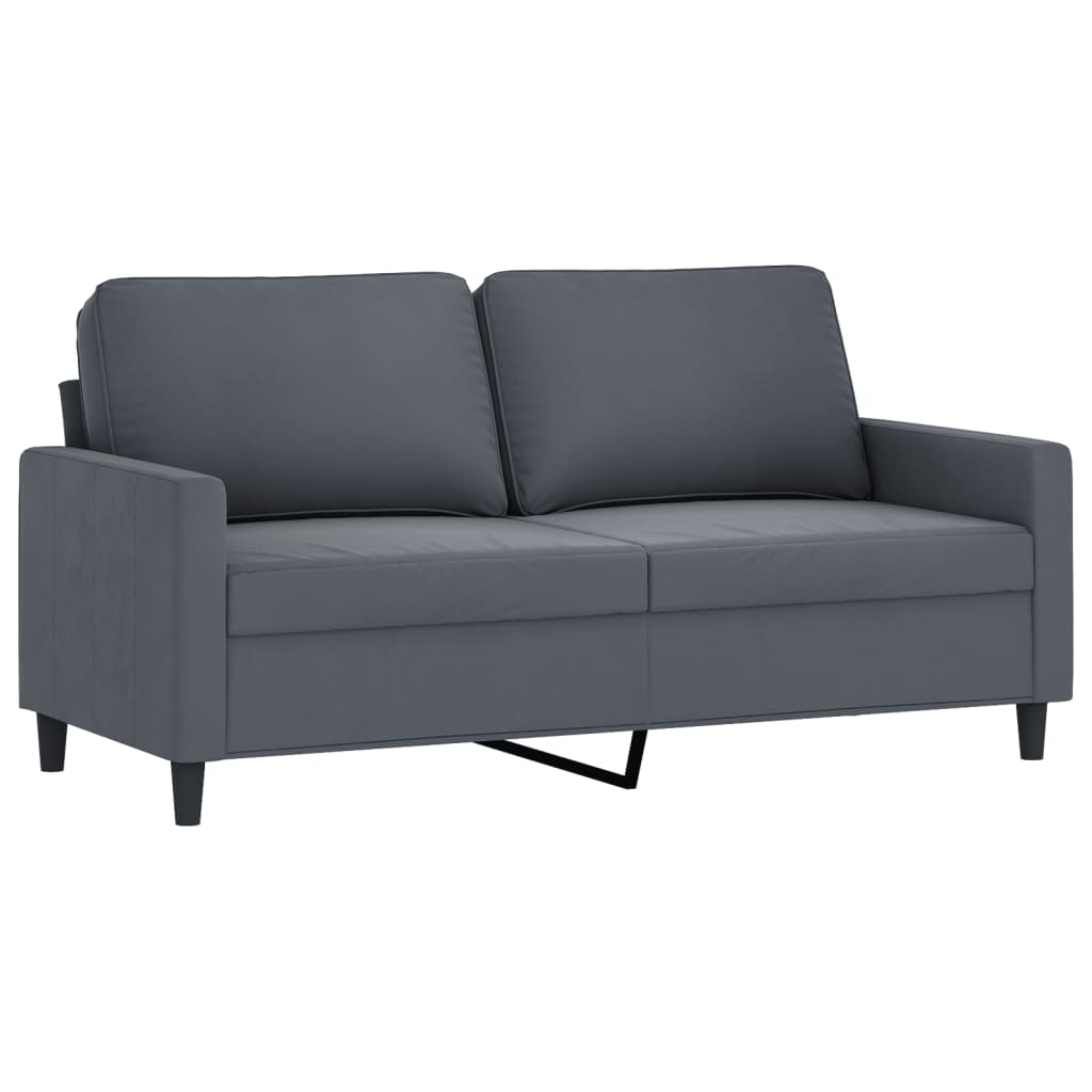 2-delige Loungeset met kussens fluweel donkergrijs is nu te koop bij PeponiXL, paradijselijk wonen!