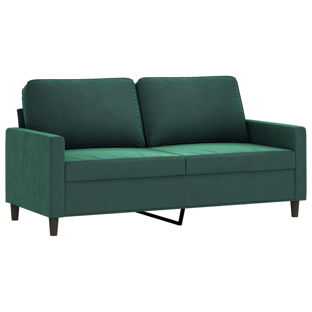 2-delige Loungeset met kussens fluweel donkergroen is nu te koop bij PeponiXL, paradijselijk wonen!