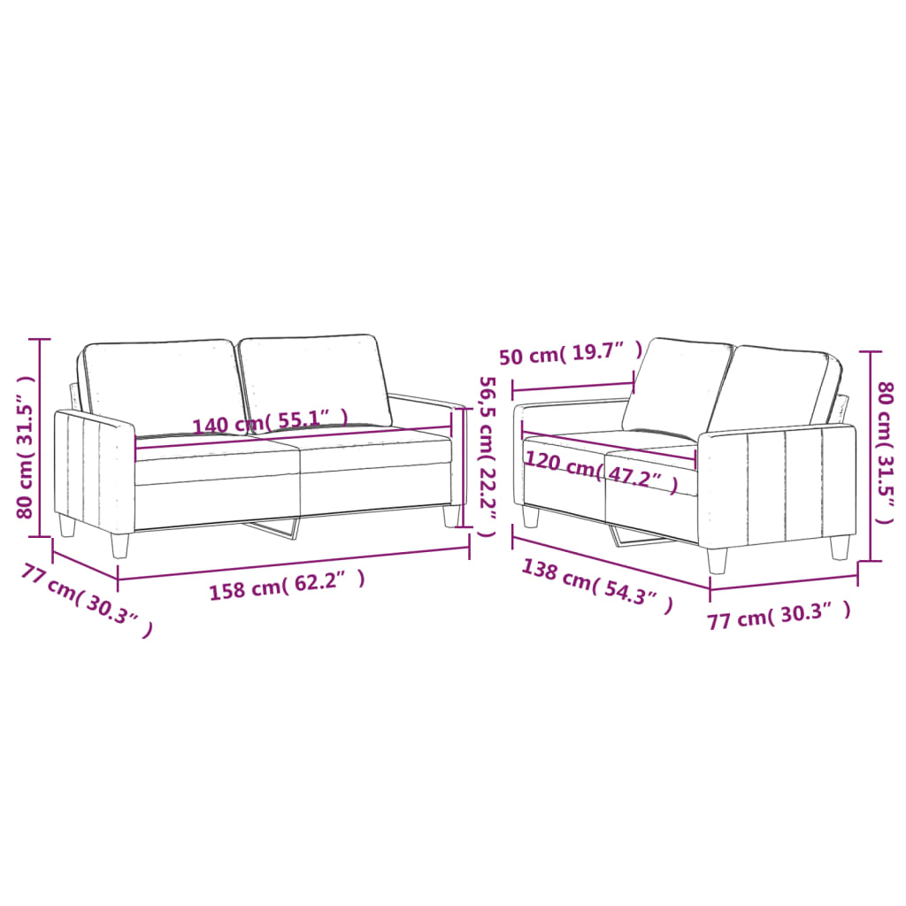 2-delige Loungeset met kussens fluweel roze is nu te koop bij PeponiXL, paradijselijk wonen!