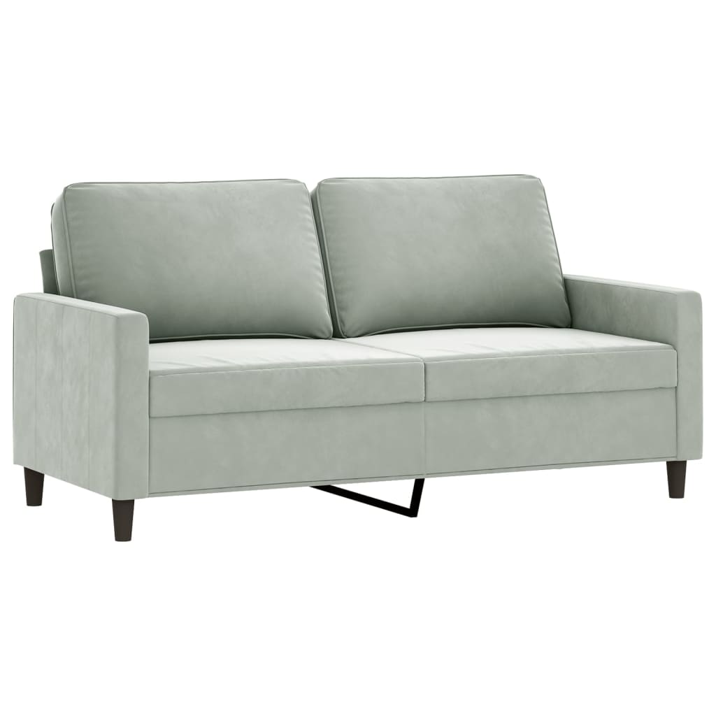 3-delige Loungeset met kussens fluweel lichtgrijs is nu te koop bij PeponiXL, paradijselijk wonen!