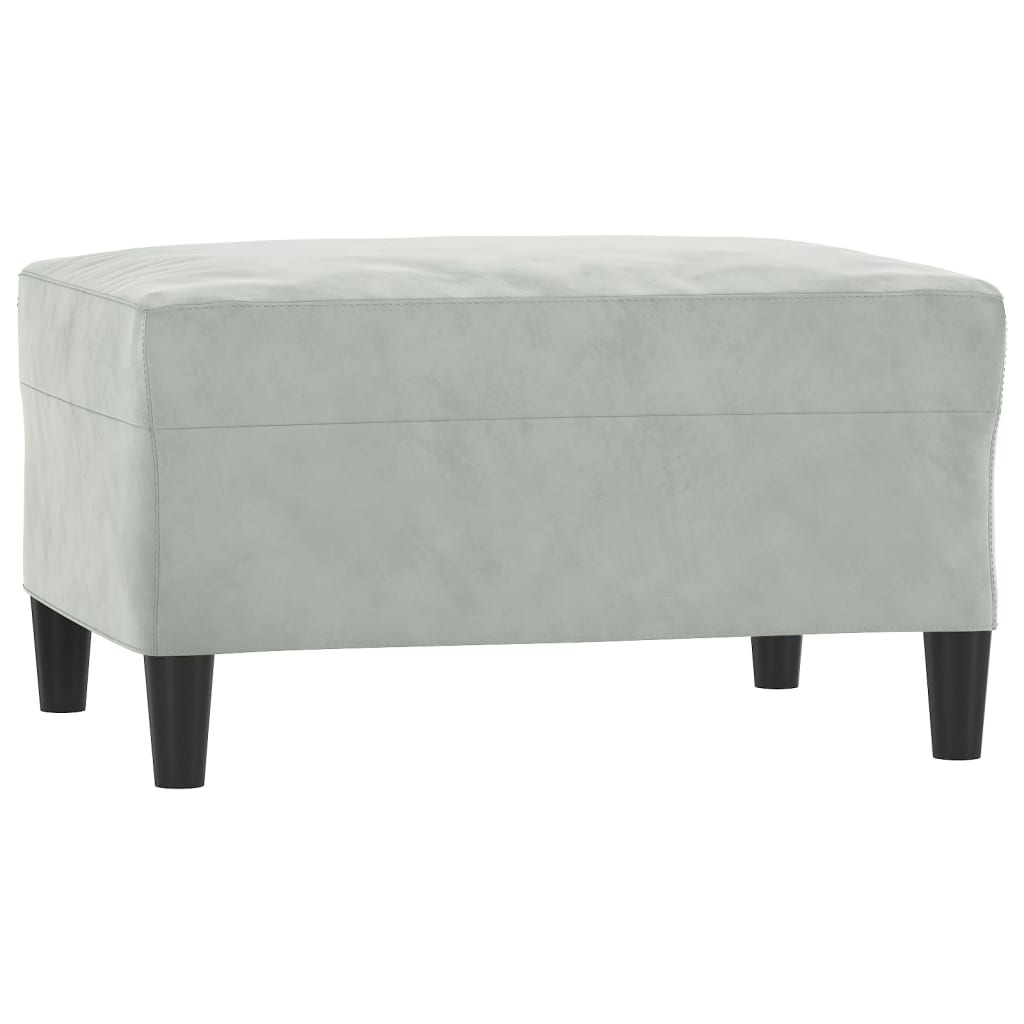 3-delige Loungeset met kussens fluweel lichtgrijs is nu te koop bij PeponiXL, paradijselijk wonen!