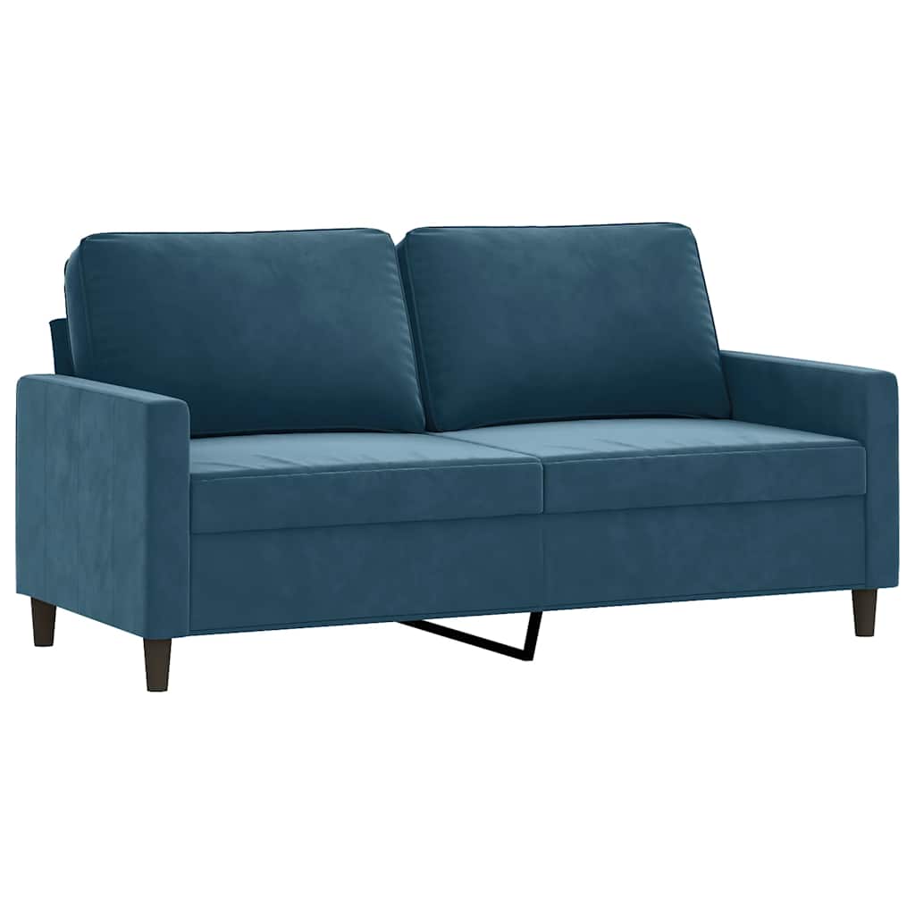 3-delige Loungeset met kussens fluweel blauw is nu te koop bij PeponiXL, paradijselijk wonen!