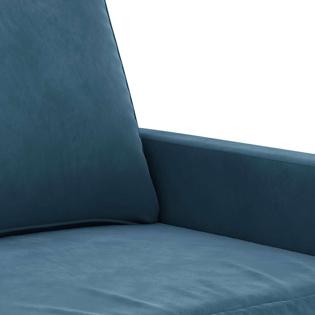 3-delige Loungeset met kussens fluweel blauw is nu te koop bij PeponiXL, paradijselijk wonen!
