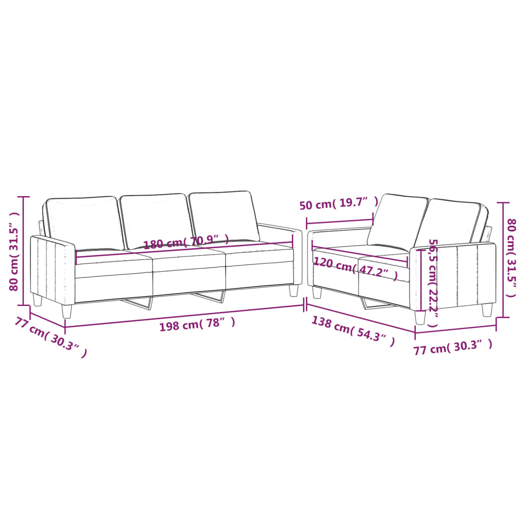 2-delige Loungeset met kussens fluweel zwart is nu te koop bij PeponiXL, paradijselijk wonen!