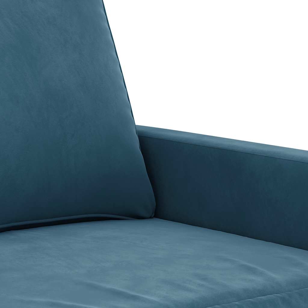 2-delige Loungeset met kussens fluweel blauw is nu te koop bij PeponiXL, paradijselijk wonen!