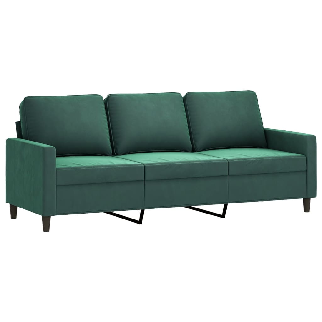 3-delige Loungeset met kussens fluweel donkergroen is nu te koop bij PeponiXL, paradijselijk wonen!