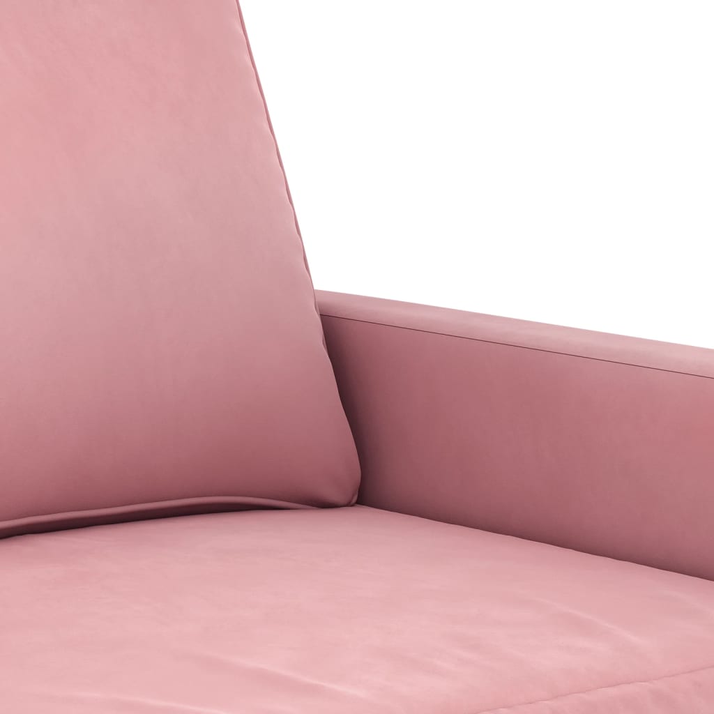 3-delige Loungeset met kussens fluweel roze is nu te koop bij PeponiXL, paradijselijk wonen!