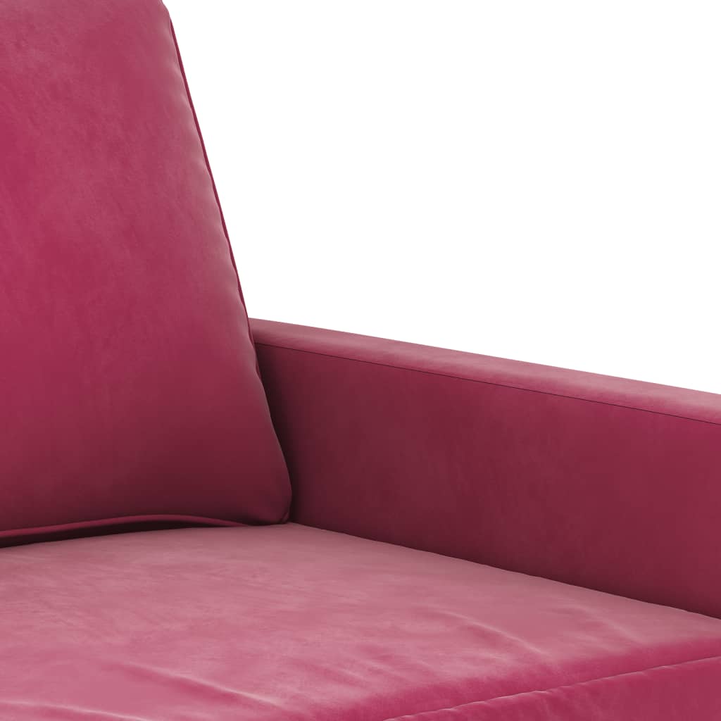 3-delige Loungeset met kussens fluweel wijnrood is nu te koop bij PeponiXL, paradijselijk wonen!