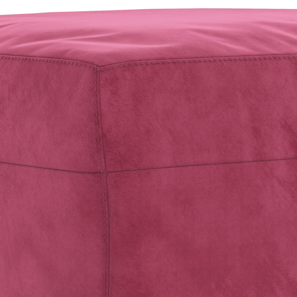 3-delige Loungeset met kussens fluweel wijnrood is nu te koop bij PeponiXL, paradijselijk wonen!