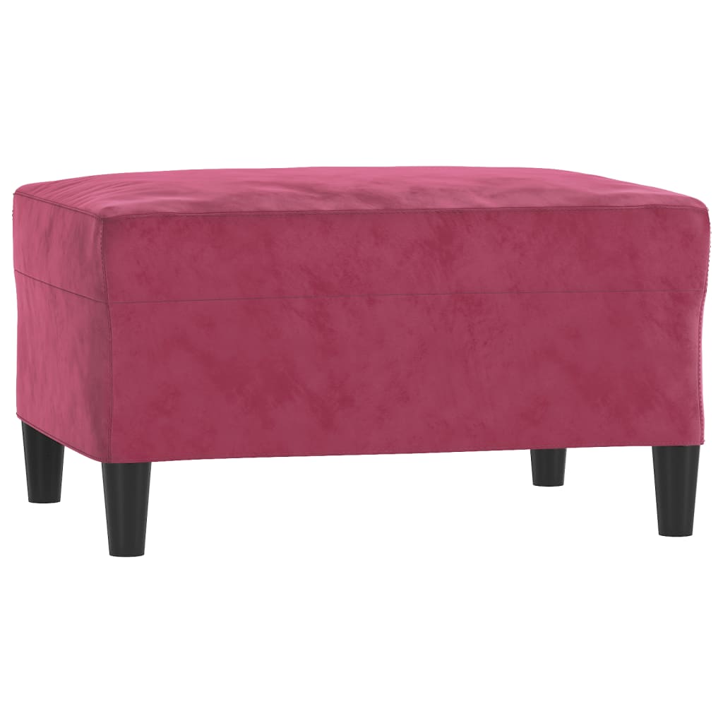 3-delige Loungeset met kussens fluweel wijnrood is nu te koop bij PeponiXL, paradijselijk wonen!