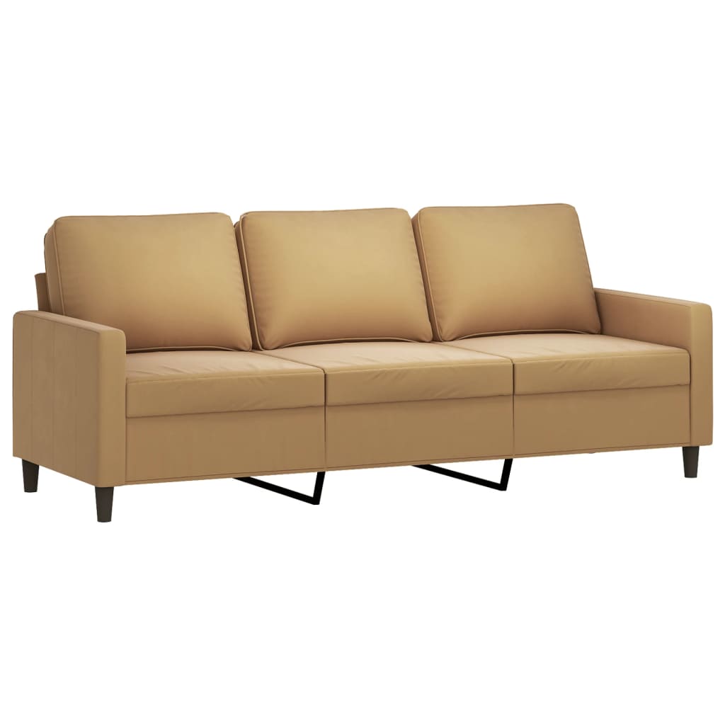 3-delige Loungeset met kussens fluweel bruin is nu te koop bij PeponiXL, paradijselijk wonen!