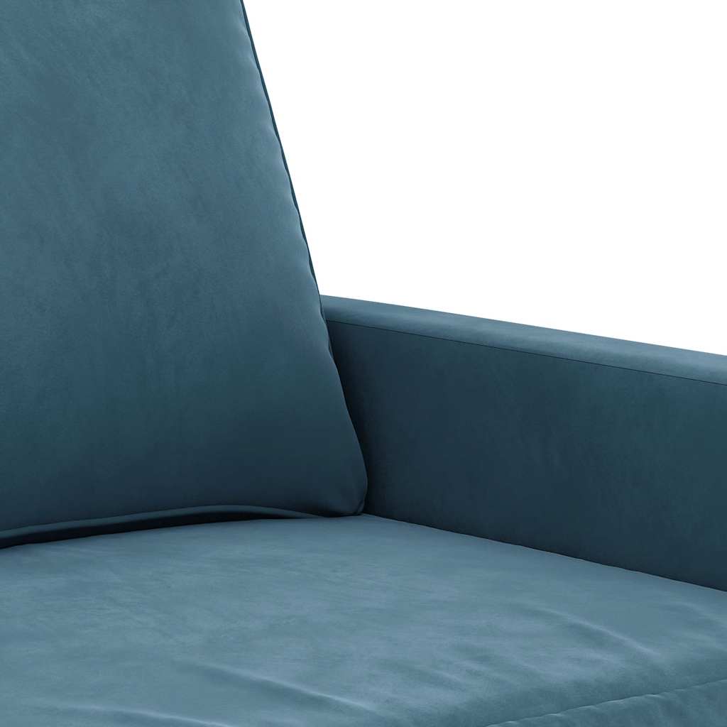3-delige Loungeset met kussens fluweel blauw is nu te koop bij PeponiXL, paradijselijk wonen!