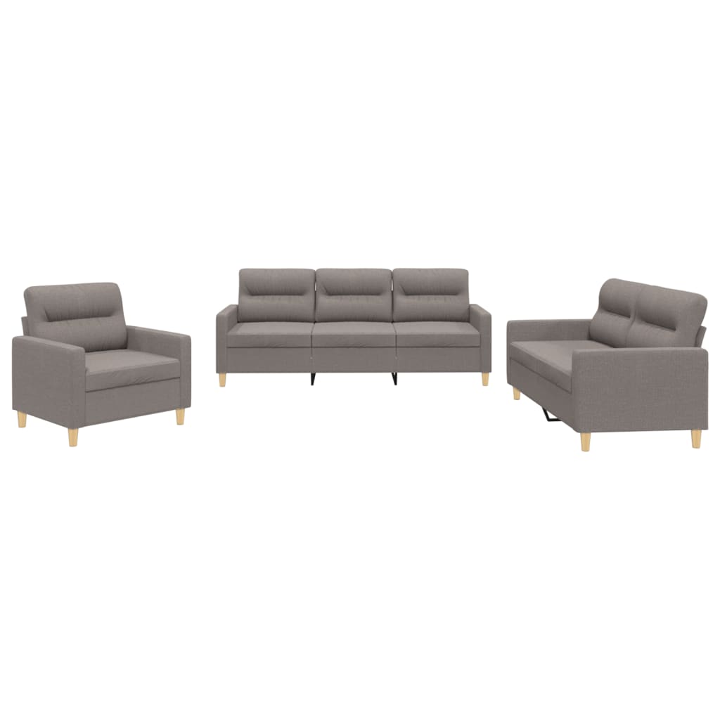3-delige Loungeset met kussens stof taupe is nu te koop bij PeponiXL, paradijselijk wonen!