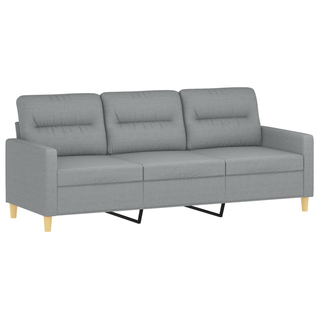 3-delige Loungeset met kussens stof lichtgrijs is nu te koop bij PeponiXL, paradijselijk wonen!