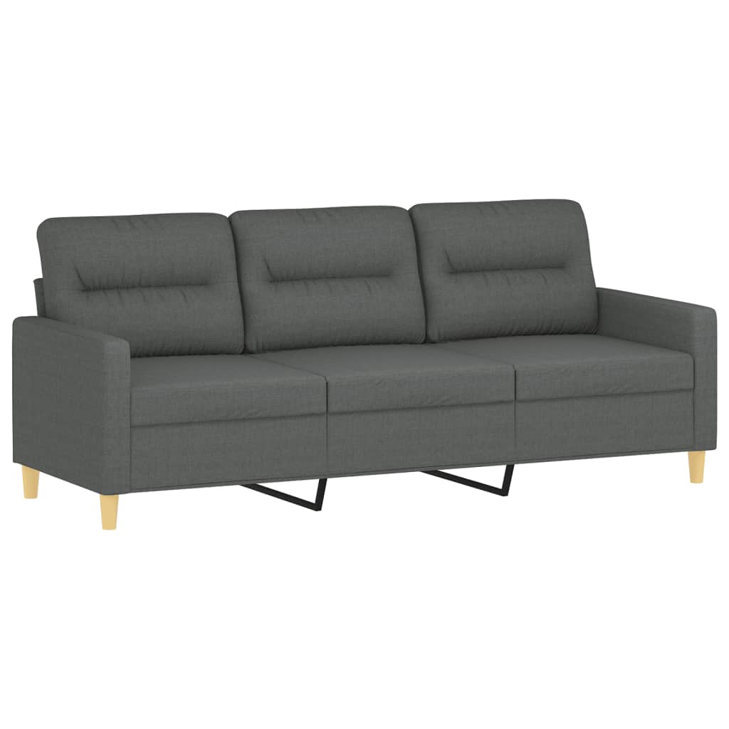 3-delige Loungeset met kussens stof donkergrijs is nu te koop bij PeponiXL, paradijselijk wonen!