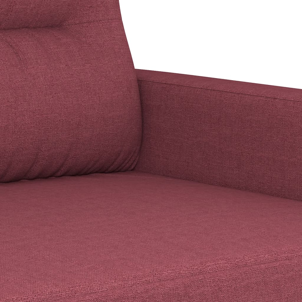3-delige Loungeset met kussens stof wijnrood is nu te koop bij PeponiXL, paradijselijk wonen!