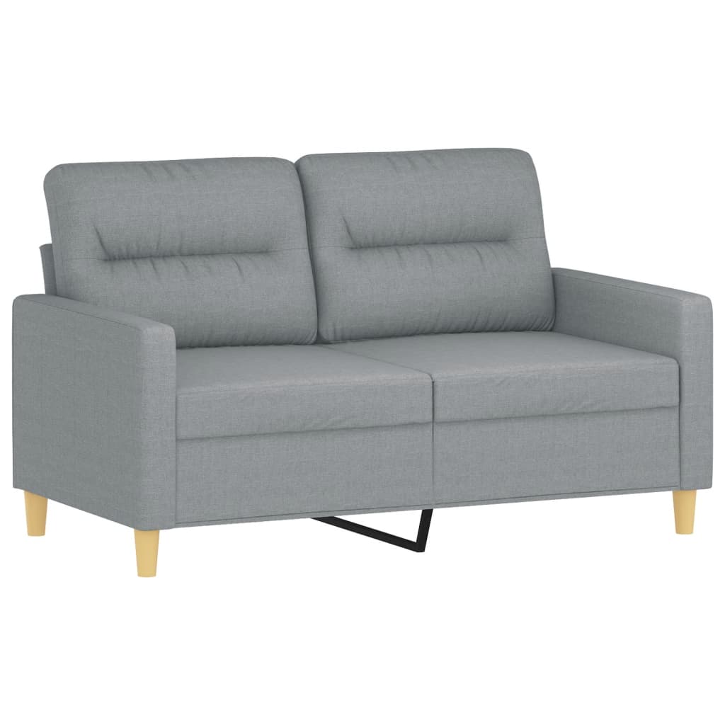 2-delige Loungeset met kussens stof lichtgrijs is nu te koop bij PeponiXL, paradijselijk wonen!