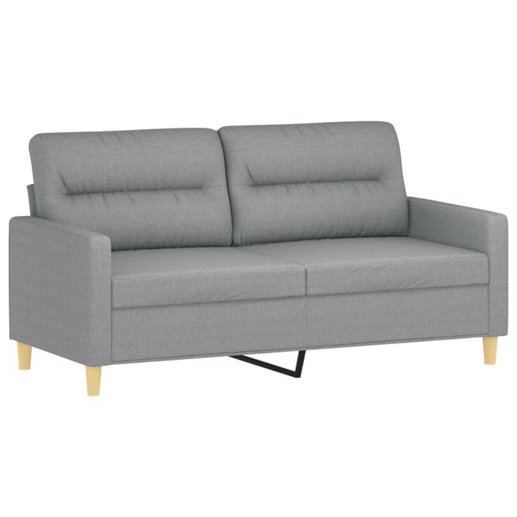 2-delige Loungeset met kussens stof lichtgrijs is nu te koop bij PeponiXL, paradijselijk wonen!