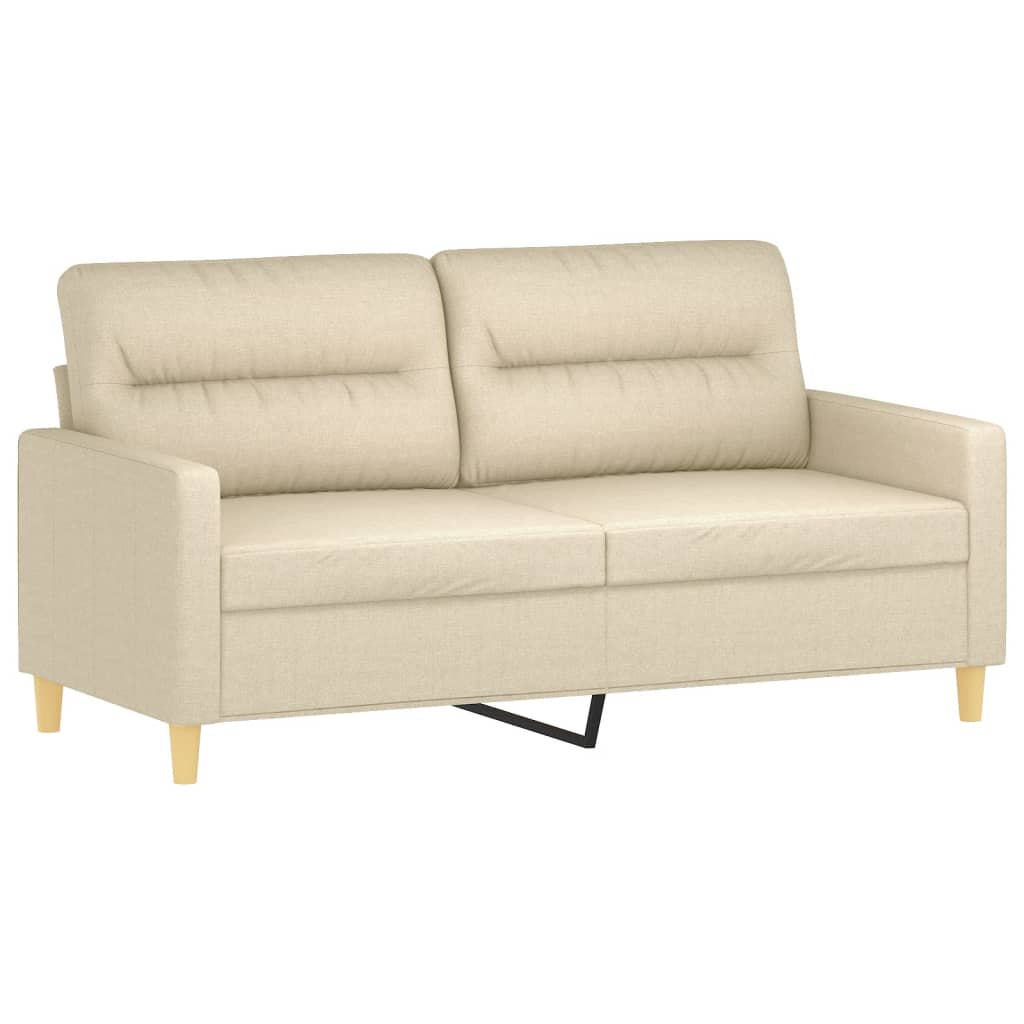 2-delige Loungeset met kussens stof crèmekleurig is nu te koop bij PeponiXL, paradijselijk wonen!
