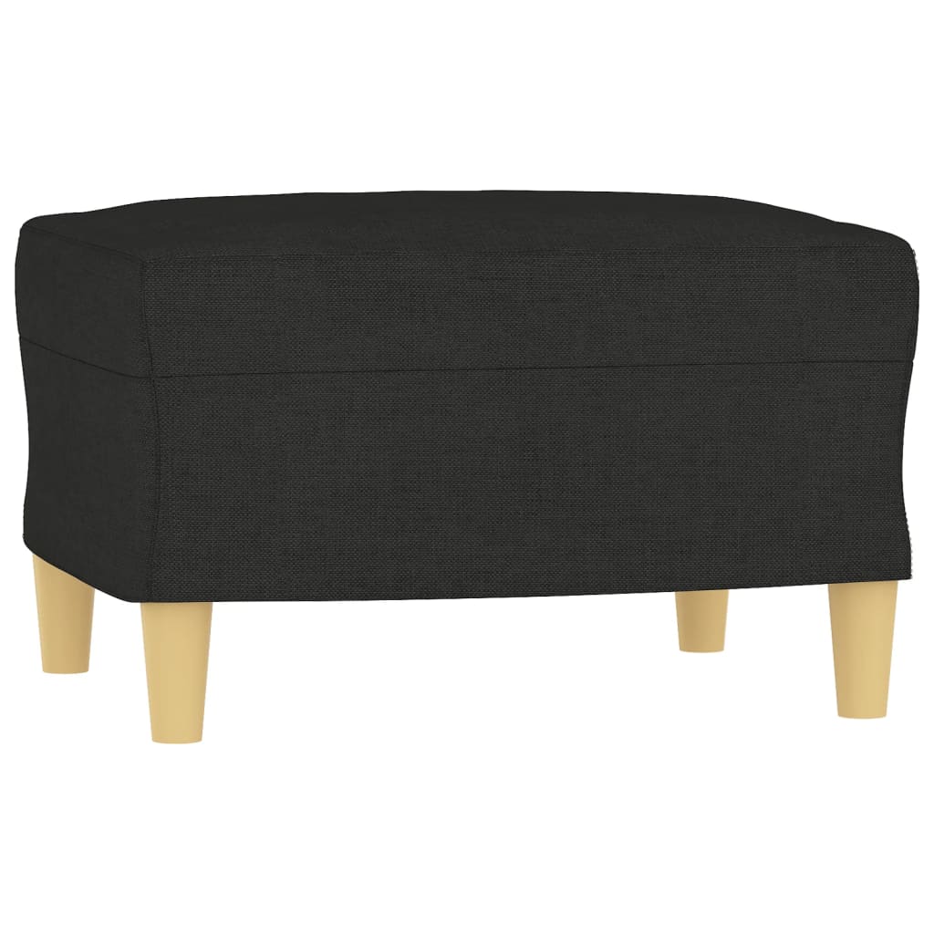 3-delige loungeset met kussens stof zwart is nu te koop bij PeponiXL, paradijselijk wonen!