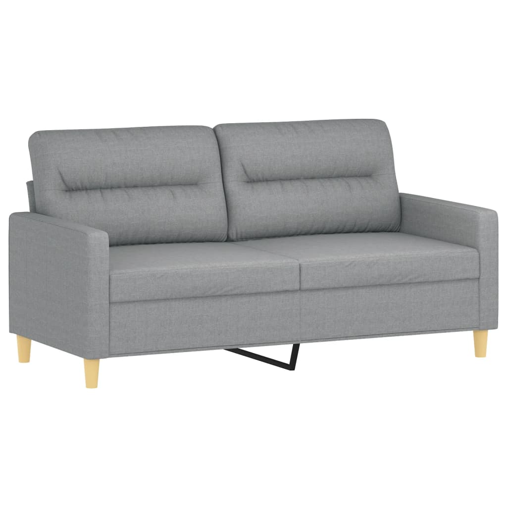 2-delige Loungeset met kussens stof lichtgrijs is nu te koop bij PeponiXL, paradijselijk wonen!