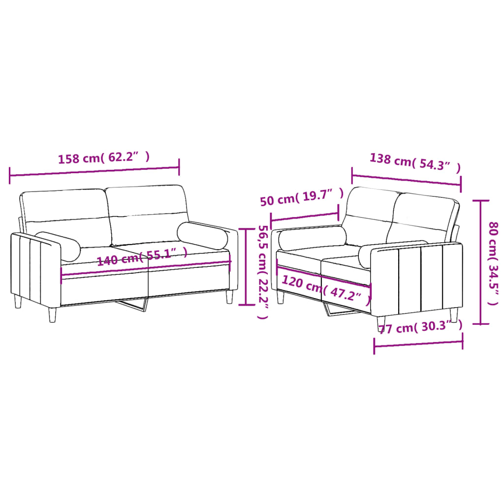 2-delige Loungeset met kussens stof donkergrijs is nu te koop bij PeponiXL, paradijselijk wonen!