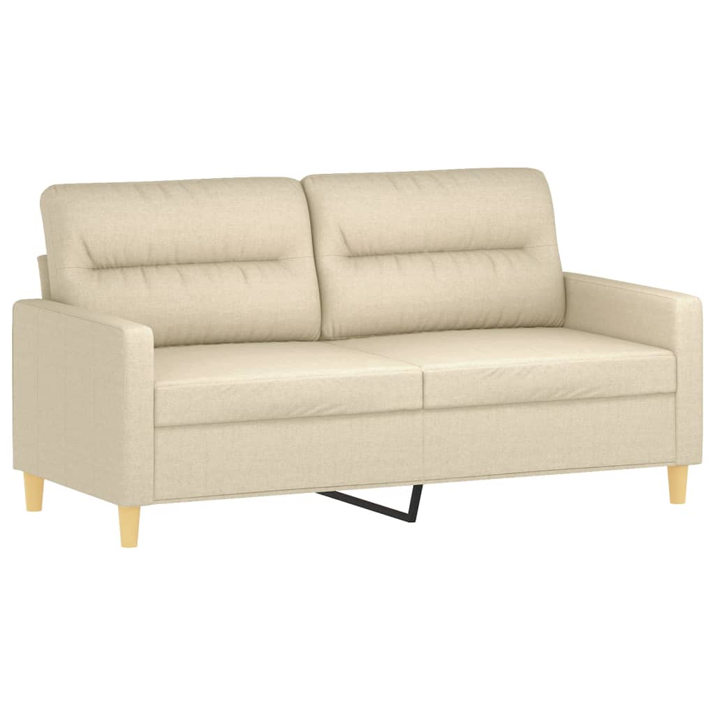2-delige Loungeset met kussens stof crèmekleurig is nu te koop bij PeponiXL, paradijselijk wonen!