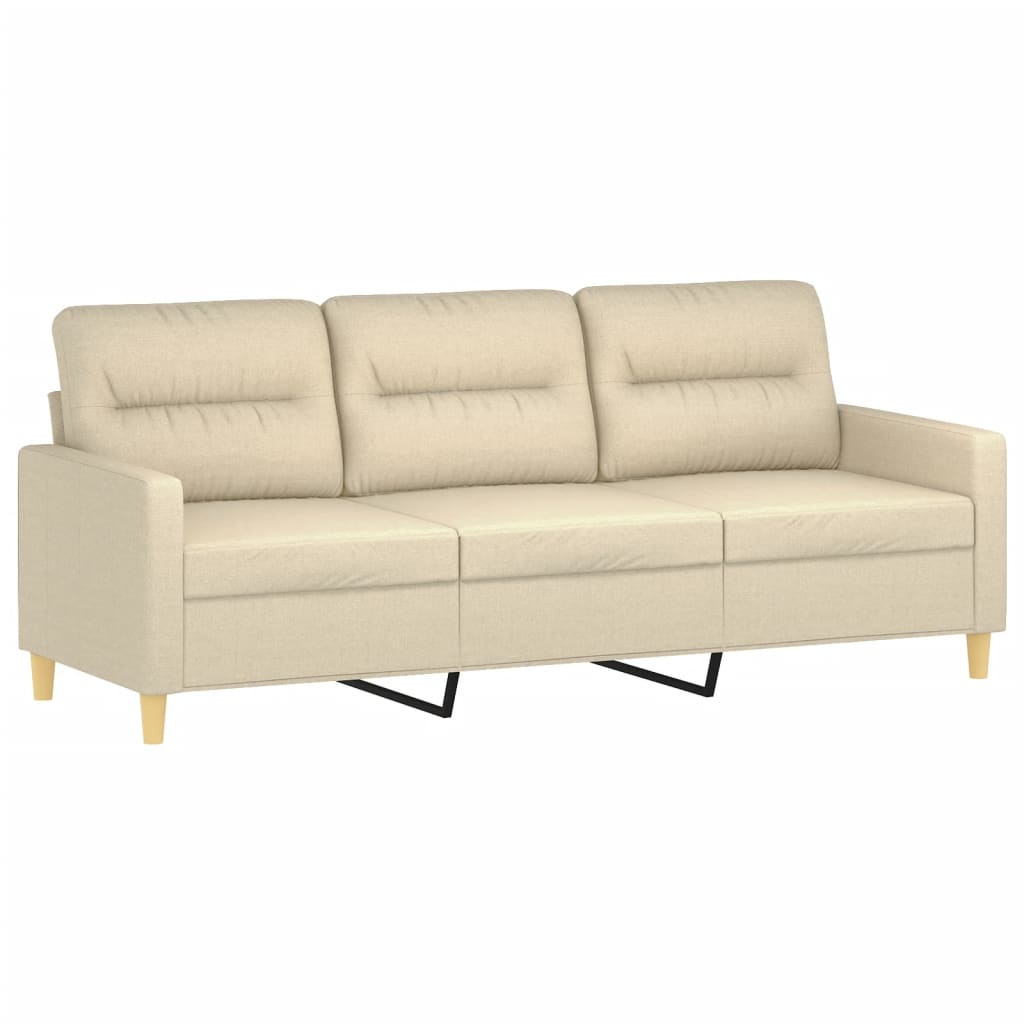 2-delige Loungeset met kussens stof crèmekleurig is nu te koop bij PeponiXL, paradijselijk wonen!
