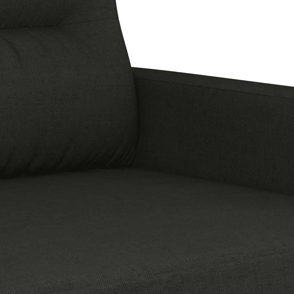 2-delige loungeset met kussens stof zwart is nu te koop bij PeponiXL, paradijselijk wonen!