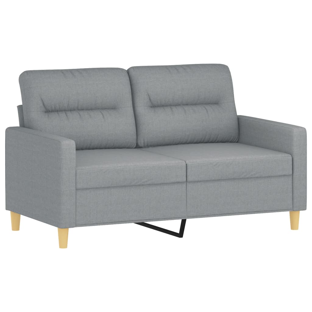 2-delige Loungeset met kussens stof lichtgrijs is nu te koop bij PeponiXL, paradijselijk wonen!