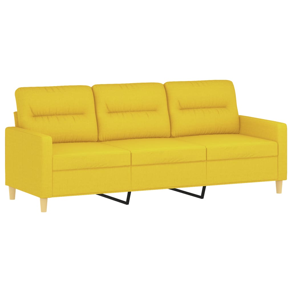 3-delige Loungeset met kussens stof lichtgeel is nu te koop bij PeponiXL, paradijselijk wonen!