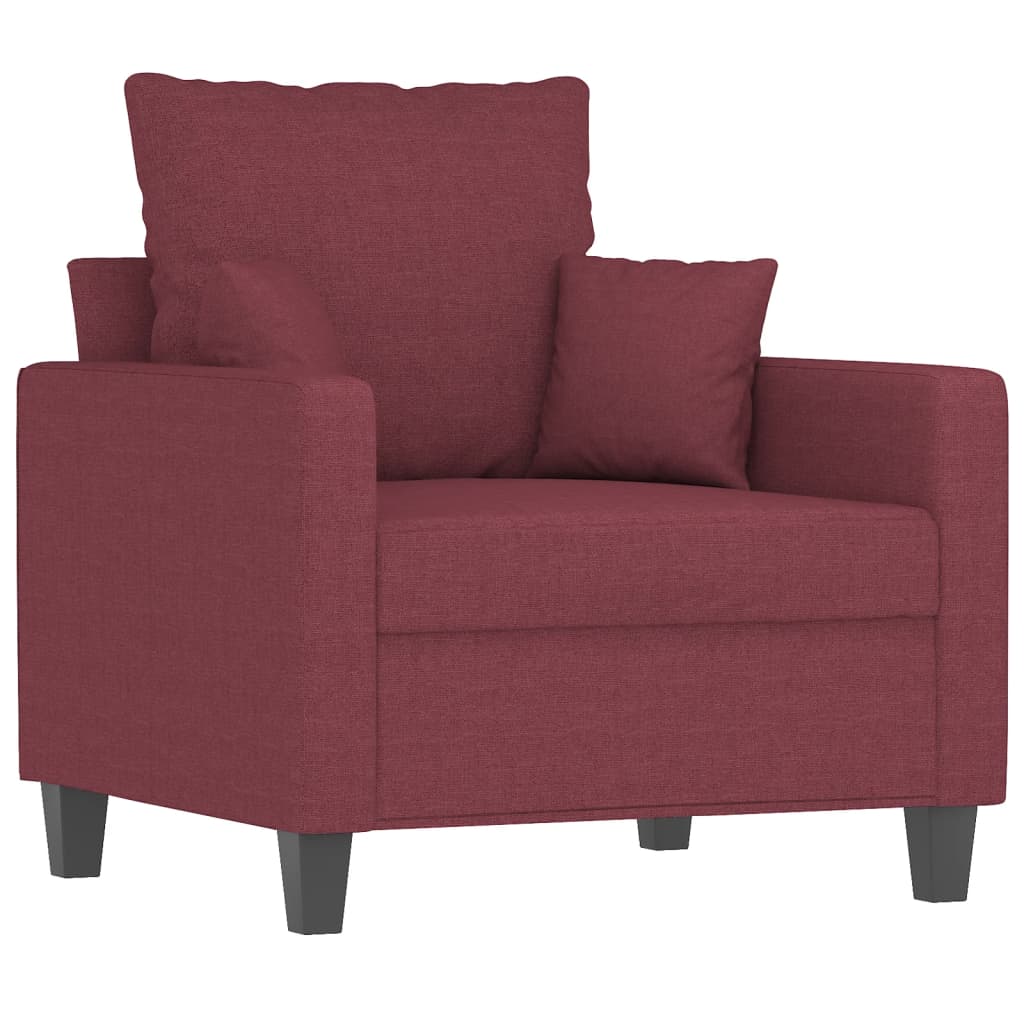 3-delige Loungeset met kussens stof wijnrood is nu te koop bij PeponiXL, paradijselijk wonen!
